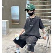 2024夏新作  ベビー服 韓国風子供服 男の子  半袖  トップス+ショートズボン  2点セット  100cm--170cm