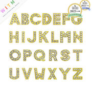 アルファベット キーホルダーパーツ 手芸 DIY 合金パーツ 穴あり ラインストーン アクセサリー材料 ビーズ