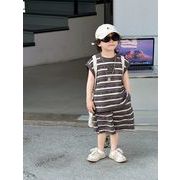 2024夏新作  ベビー服 韓国風子供服 男の子  袖なし  トップス+ショートズボン  2点セット 2色 90cm--140cm