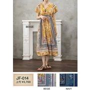 オリジナルデザインが輝る♪インド綿ワンピース「CUA COLLECTION JF014」