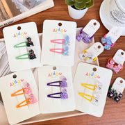 キッズヘアゴム＋ヘアピン　2個入り　猫形アクセ　韓国キッズヘアアクセ