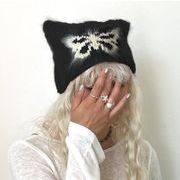 キャップ 小顔効果  帽子 ニット帽  毛糸 防寒