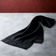 カシミヤウールマフラー（ブラック）