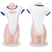 【即納】白紺 レオタード スクール水着 コスプレ衣装【7389】