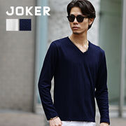 【ロンT】ふくれJQD シェブロン柄 Vネック ロンT 長袖カットソー／joker