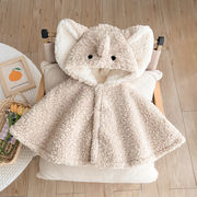★BaBy★　ベビ服　ベビーケープ　ボアジャケット　帽子付きアウター　像　韓国ベビー服