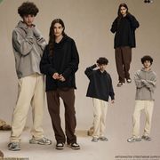 P19412 パーカートップス 男女通用 2024秋冬新作 長袖 メンズ プルオーバー 帽子付き