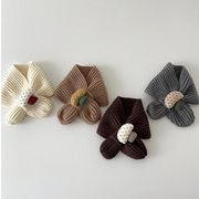 2024秋冬新作 子供服  柄物ニットマフラー  韓国風子供服