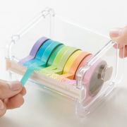 テープカッター 透明クリア テープ収納