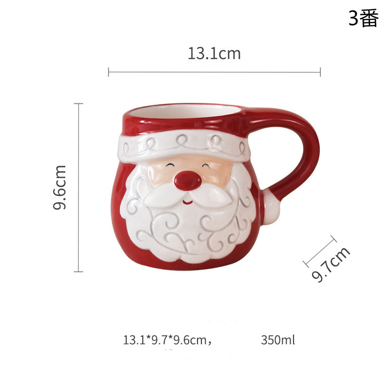 Christmas限定 サンタクロースの食器、皿、カトラリーセット、陶磁器の