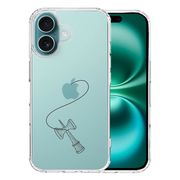 iPhone16 側面ソフト 背面ハード ハイブリッド クリア ケース 剣玉２ けんだま