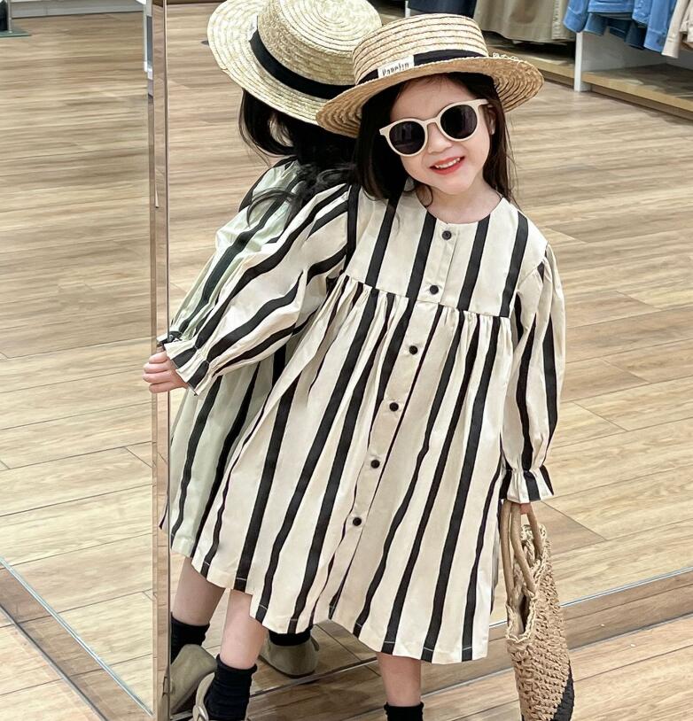 秋新作 韓国版 ワンピース 女の子 シャツのスカート   ファッション ゆとりが  子供服  90~140cm