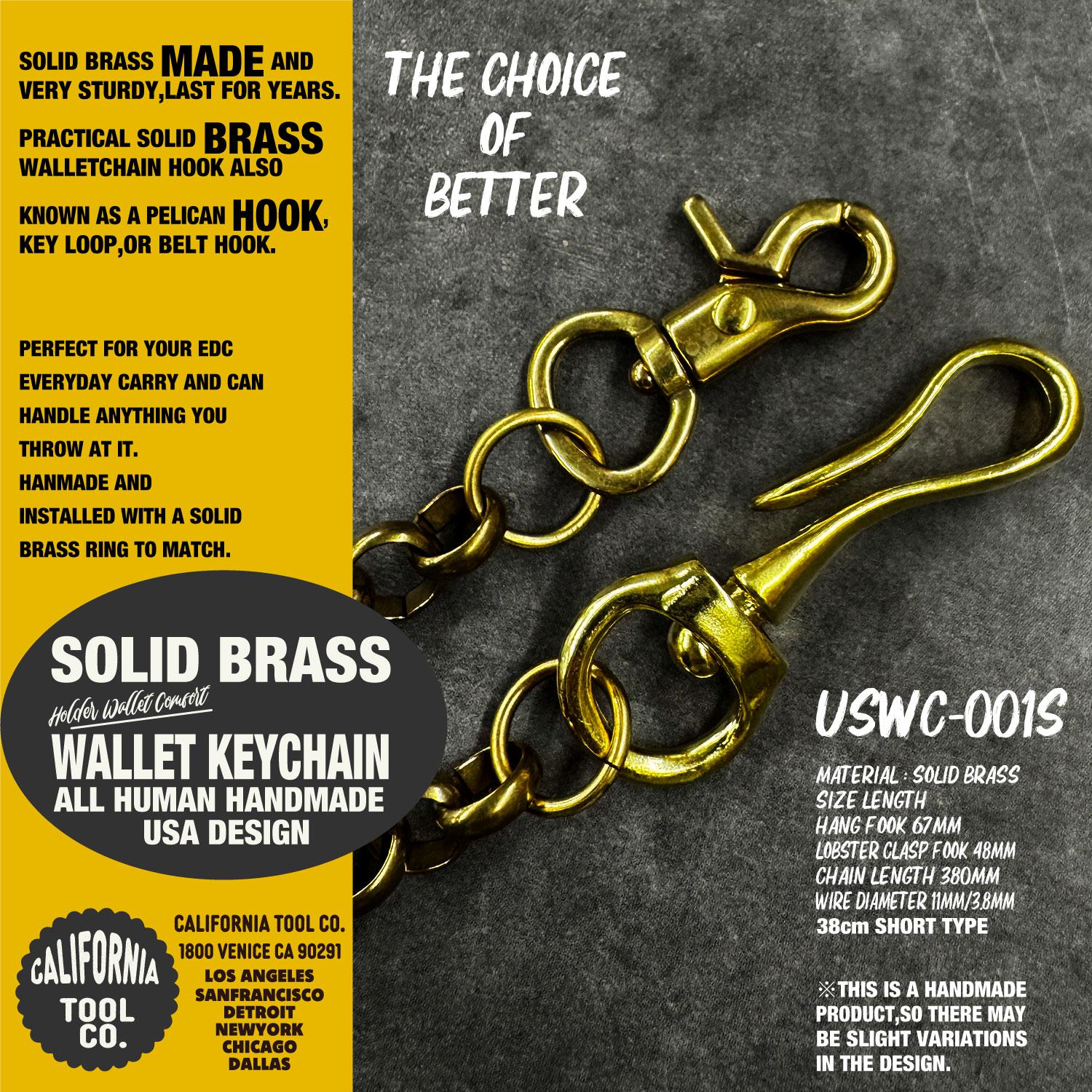 SOLID BRASS WALLET CHAIN 真鍮 ブラス ウォレットチェーン 38cm