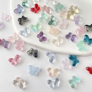 ガラス  ビーズ 穴ありデコパーツDIY ビーズ  デコ素材 手芸材料 チェーンパーツ アクセサリーパーツ