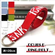 ダブルリングベルト ベルト リング バックル キャンバス ユニセックス リングバックル シンプル