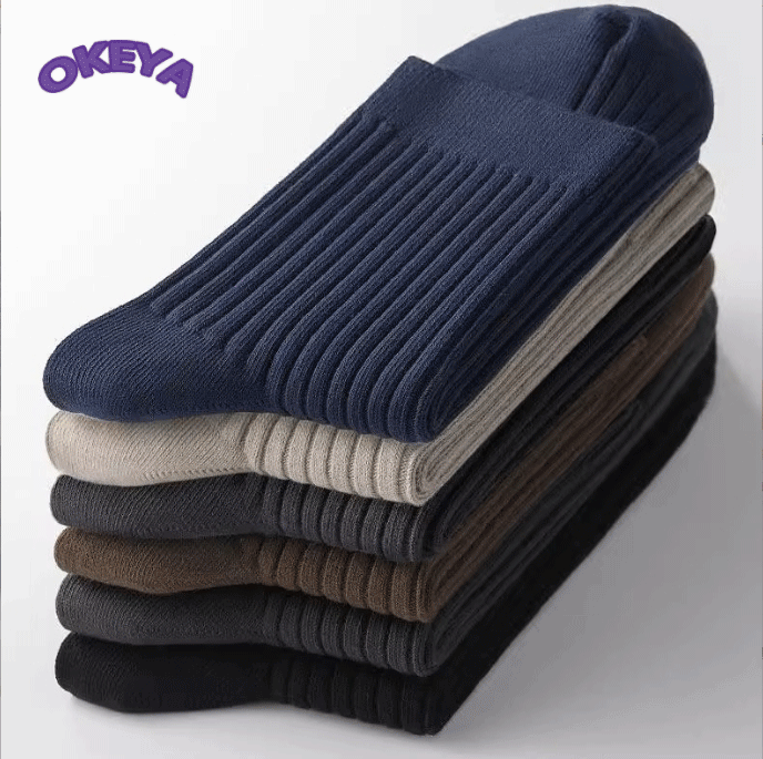 メンズ小物 靴下 ビジネス ソックス 男性 防臭吸汗 耐久性 クルーソックス 吸湿通気 四季適用 5色展開