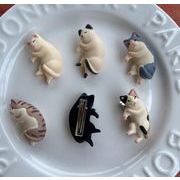 ヘアクリップ  ヘアピン ヘアアレンジ  ヘアアクセサリー  ハンドメイド  猫