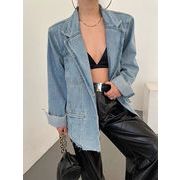 大感謝祭限定トレンド 新品  デニムジャケット ジャケット トレンド スリム バリ レトロ デニムコート