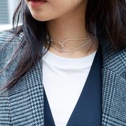 【Nothing And Others/ナッシングアンドアザーズ】Design Chain Cross Choker Necklace