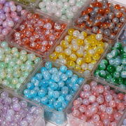 ビーズパーツ　10mm　穴あり　ガラスビーズ　手芸DIY アクセサリー材料　チェーンパーツ　ハンドメイド　