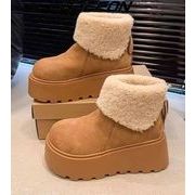 2024秋冬新作  レディースシューズ   厚底  スノーブーツ   シューズ  防寒 裏起毛 暖かい