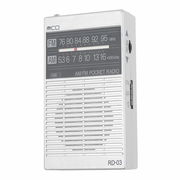ミヨシ　ナカバヤシ ポケットラジオ 単3電池タイプ シルバー RD-03SL