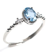 アクアマリン aquamarine  SV925 リング 指輪 サイズフリー