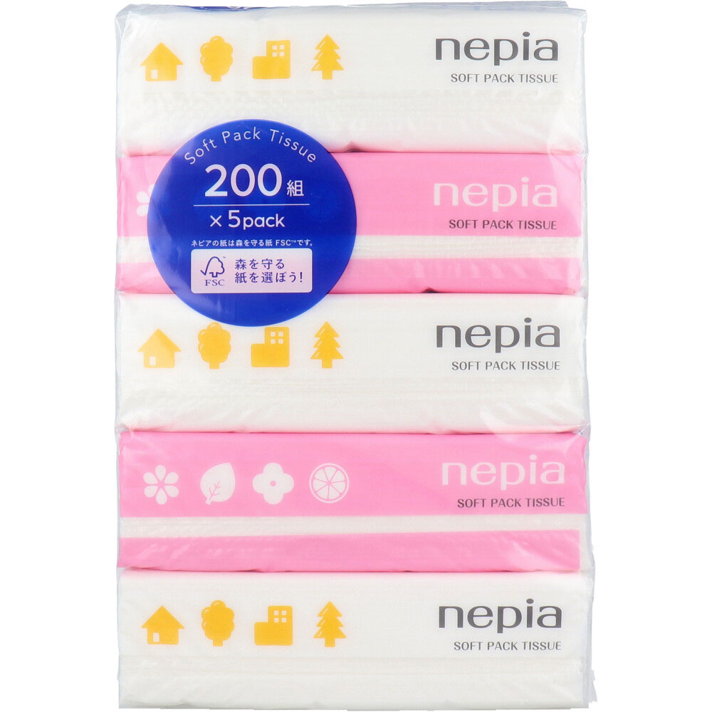 ネピア ソフトパックティシュ 400枚 200組 5個パック 卸売・ 問屋・仕入れの専門サイト