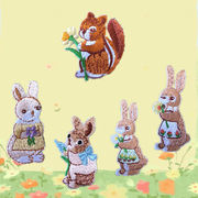 超新作 生地  ロン刺繍 ワッペン アップリケ   可愛い DIY 服 工芸品の装飾 貼り付けパーツ