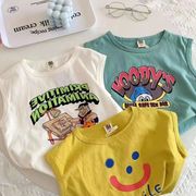 【2024夏新作】韓国風子供服 ベビー服 キッズ 男女兼用 おしゃれ ノースリーブ トップス Tシャツ