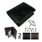 【全3色】 Arnold Palmer アーノルドパーマー 山羊革 パスケース付き 中ベラ 二つ折り財布 本革