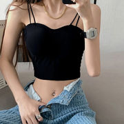 シンプル 無地 カップ付キャミソール