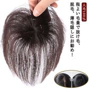 円形脱毛症 人毛100% 部分ウィッグ トップカバー メンズ レディース つむじ 隠し 頭