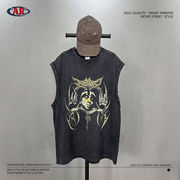 メンズ ビンテージ風 タンクトップ 男女兼用 ノースリーブ トップス 春夏 2025新作★