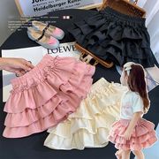 2025 夏新作 女の子 スカートズボン 夏服 バレエ風 ポンポンスカート  プリンセス 子供服 90~150cm