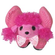 プードルのおもちゃが付いた遊び心のあるミトン