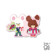 くまのがっこう ダイカットステッカー プレゼントフォーミー01 イラスト アート くま 絵本 グッズ KMG113