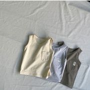 2025春夏新作 韓国風子供服  サペタ ショウイ 子供服 Tシャツ チョッキ着