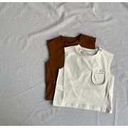 2025春夏新作 韓国風子供服  サペタ ショウイ 子供服 Tシャツ チョッキ着