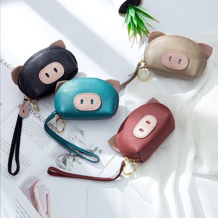 小銭入れ キーケース レディース コインケース かわいい 豚ミニ財布  本革 人気 おしゃれ