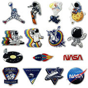 布パッチ刺繍ホットスポットクロスボーダーtemuアイロンホットメルトシュニール刺繍パッチ宇宙飛行士