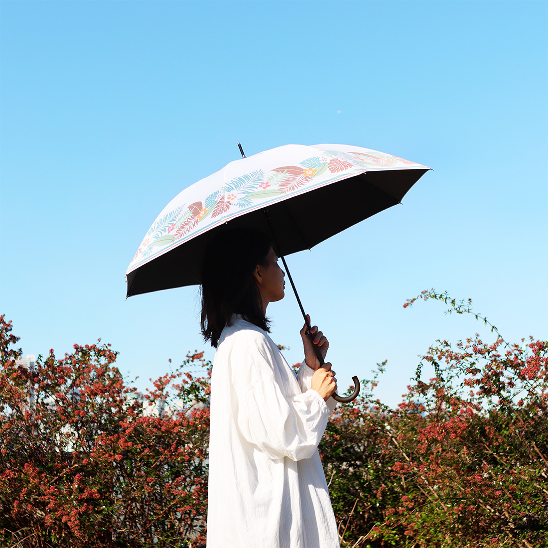 傘 ハワイアン [日傘晴雨兼用 レディースおしゃれモンステラ