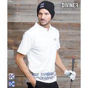 【2025春の新作】裾ループロゴ 半袖 鹿の子 ポロ／DIVINER GOLF