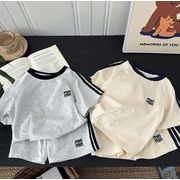 【2025夏新作】韓国風子供服★キッズ服★半袖Tシャツトップス+ショートパンツ★2点セット  2色 80cm～140cm