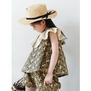【2025夏新作】韓国風子供服★ キッズ服 ★可愛い★袖無しトップス +ズボン★セット 2色 タグ7～タグ15