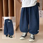 2025春夏子供服 カジュアル系 シンプル デニムパンツ 韓国風 ボトムス ジーンズ 男女兼用[90~150cm]