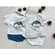 【2点セット】2025春夏新作 子供服  ベビー服  アパレル    半袖  tシャツ +ショットパンツ  男女兼用