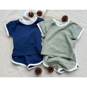 【2点セット】2025春夏新作 子供服  ベビー服  アパレル    半袖  tシャツ +ショットパンツ  男女兼用