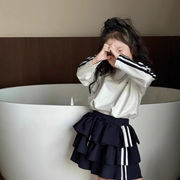 子供服　90~140cm　Tシャツ＋スカート　スポーティー　韓国キッズ服