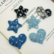 生地 デコパーツ  貼り付けパーツ  刺繍アップリケDIY ヘアアクセサリーバッグ装飾